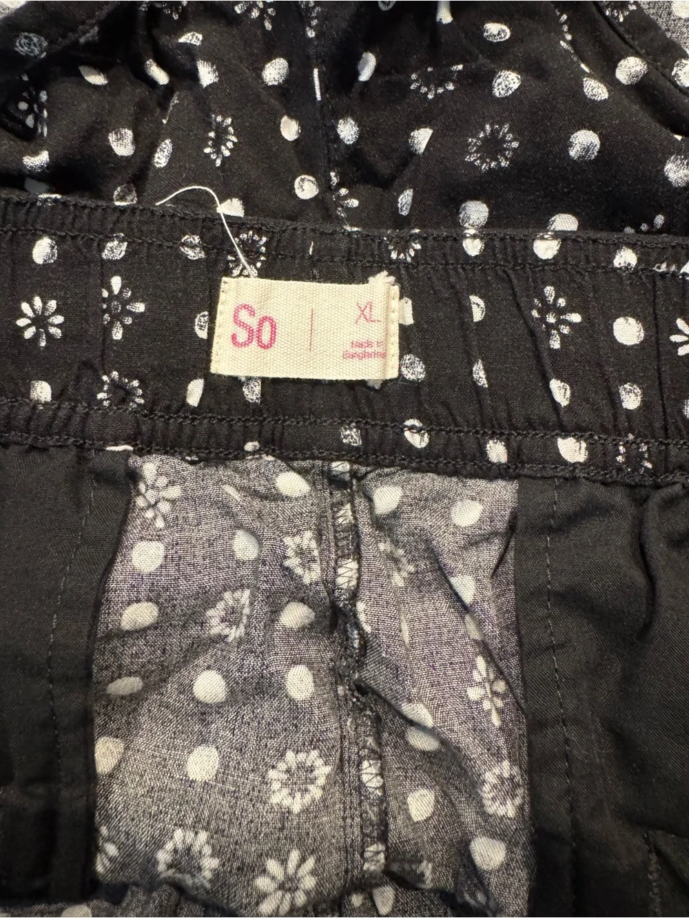 SO Black Printed Elastic Waist Athletic Shorts